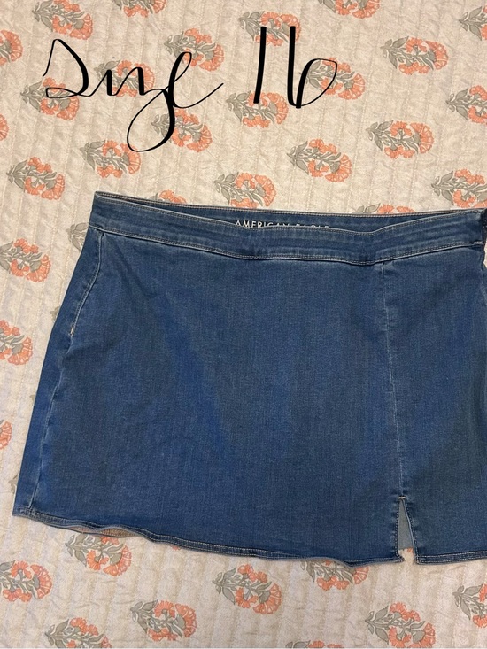 American Eagle Outfitters Dresses & Skirts - American Eagle Outfitters Blue Denim Mini Skirt with Front Slit